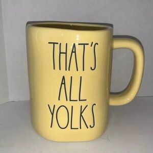 Rae Dunn Easter Mug Thats All Yokes Large Artisan Collection Cup Yellow